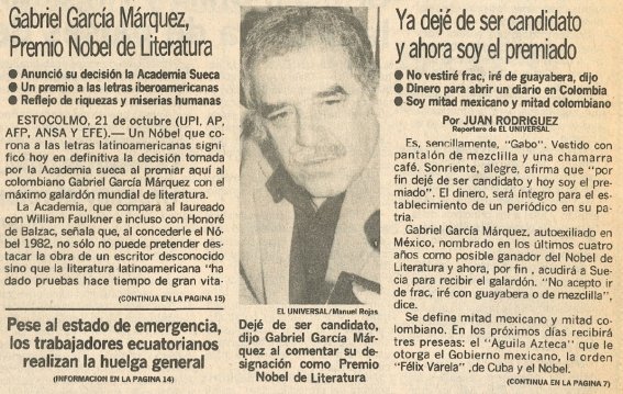 Nota periódico Gabriel García