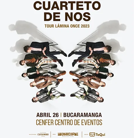 cuarteto de nos bucaramanga tour lamina once 2023