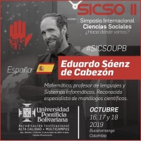 Eduardo Sánez de Cabezón de España, será uno de los ponentes para hablar sobre matemáticas, redes sociales y la percepción de la realidad.