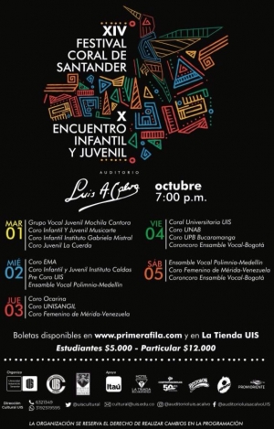 Música tradicional indígena es epicentro en Festival Coral de Santander